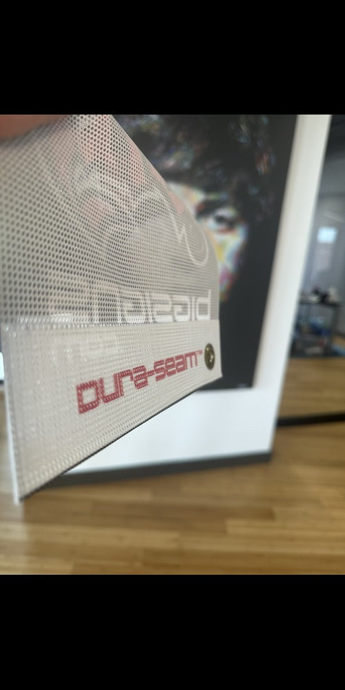 Duraseam mesh fence windscreen with bold athletic graphics — ideal for stadiums, locker rooms, gyms or sports fields.