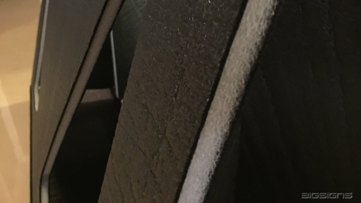 Close-up of the A-frame's dense foam padding and edge