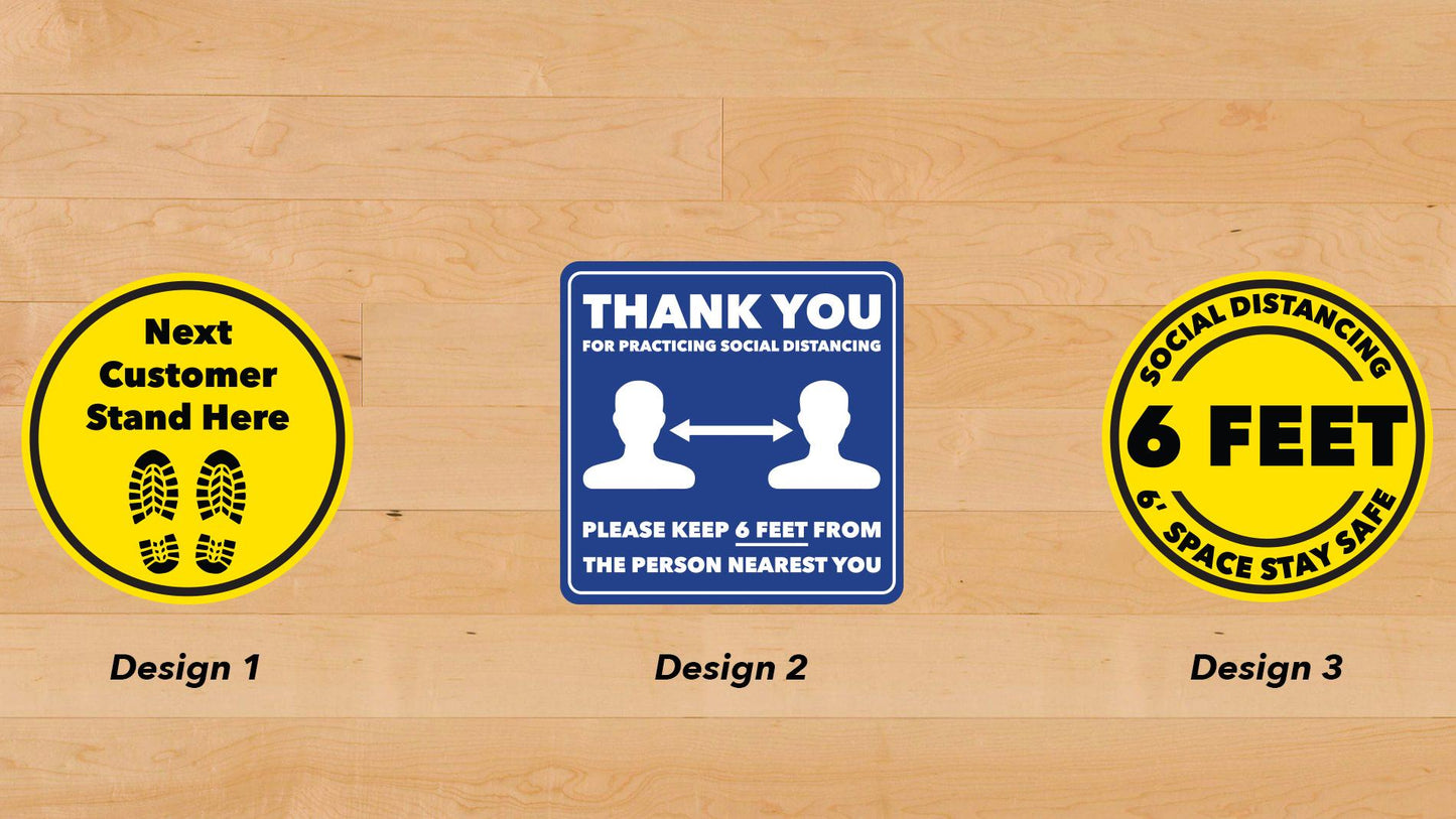 Indoor Floor Decals - Social Distancing