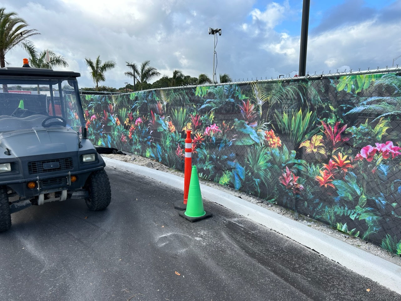 GreenScape™ Printed Fabric Privacy Fence Screens with Realistic Designs