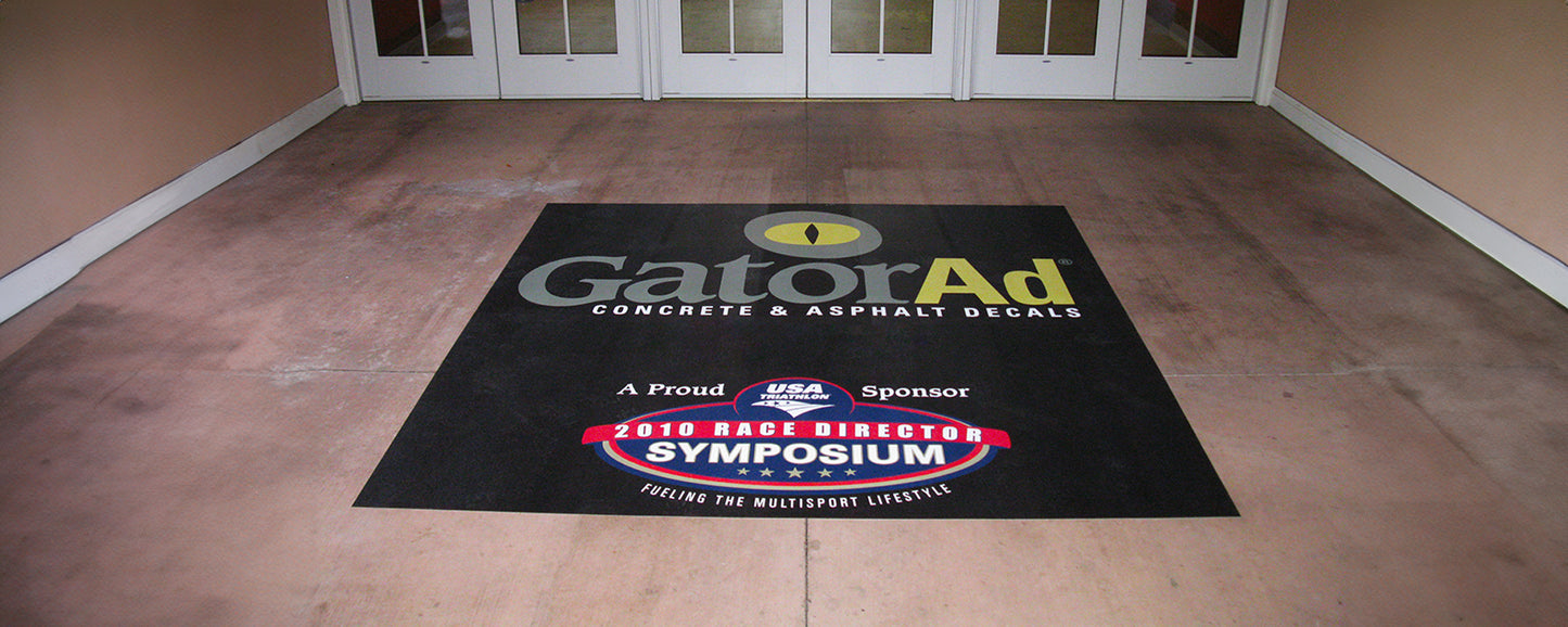 Concrete & Asphalt Decals - Running - GatorAd®