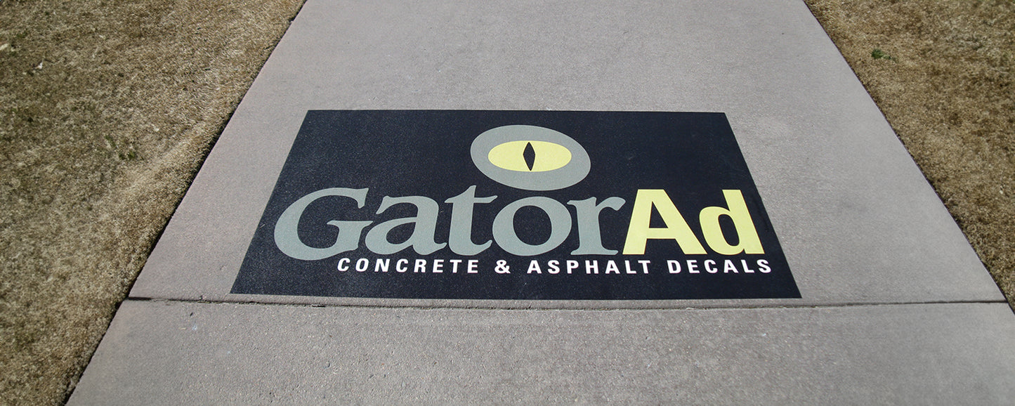 Concrete & Asphalt Decals - Running - GatorAd®