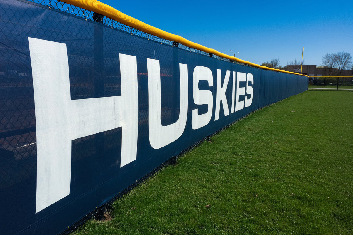 Close view of Dura-70 screen windscreen with reinforced edge and grommets, showcasing heavy-duty outdoor fabric.