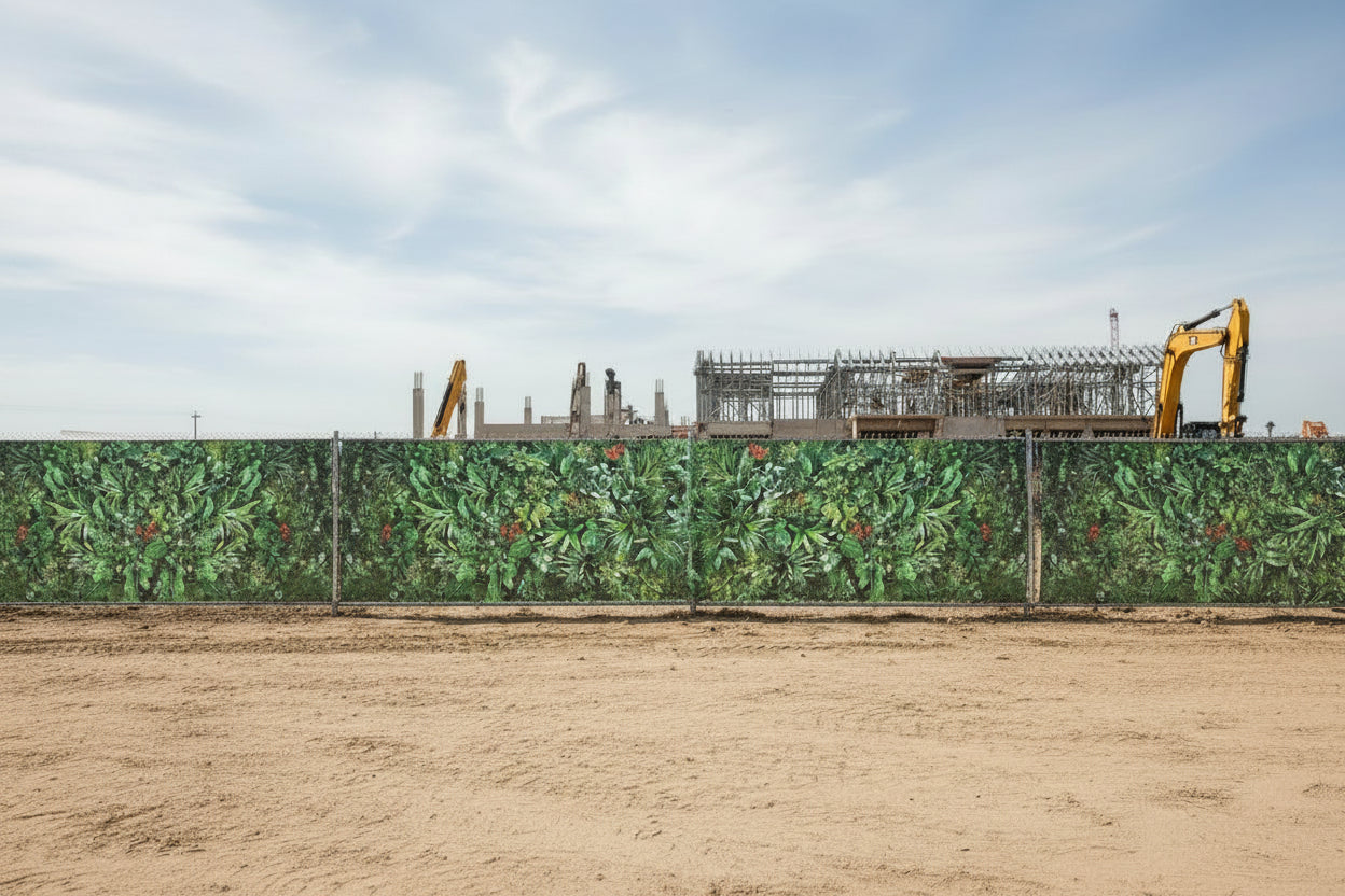 GreenScape™ Printed Fabric Privacy Fence Screens with Realistic Designs