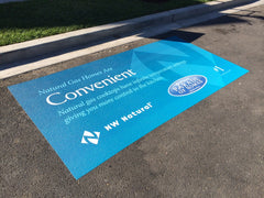 Parade of Homes event banners with Gatorade branding on outdoor display, ideal for event banners and event signs use