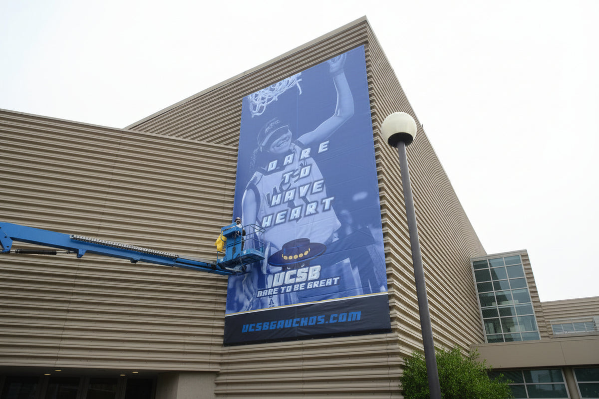 InvisaFrame™ Athletic Building Wraps & Exterior Graphics
