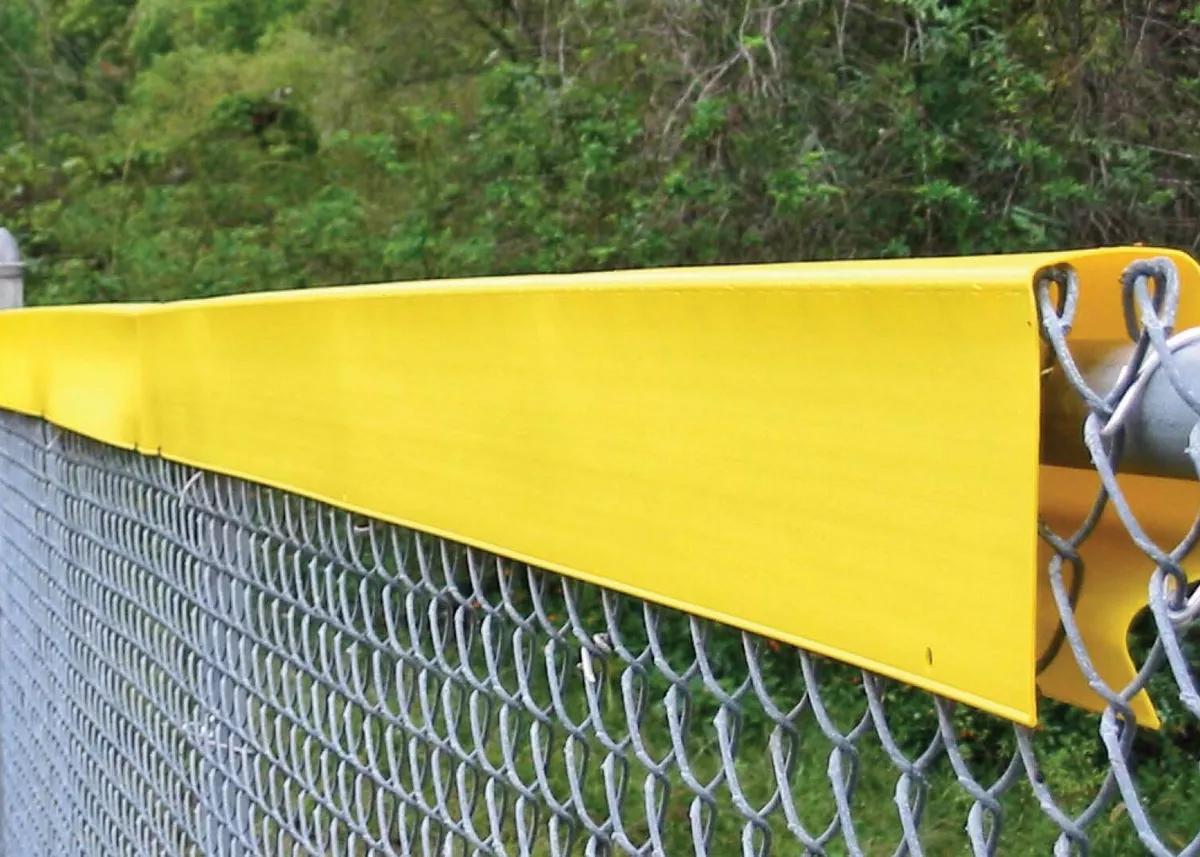 Chain link fence topper caps installed for safety and durability, ideal for fence topper and chain link fence cover use