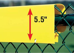 Durable fence topper caps on chain link fence adding safety and style, perfect for fence topper and fence mesh systems