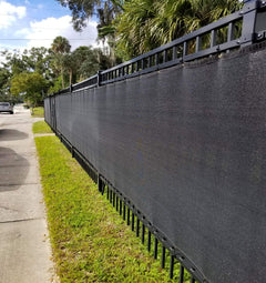 Chain link fence privacy screen with custom mesh graphics for outdoor privacy, events, sports fields & facility windscreen.