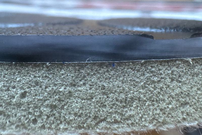 PowerDeck 20-gauge PVC surface and 1/4 inch all-weather foam core cross-section