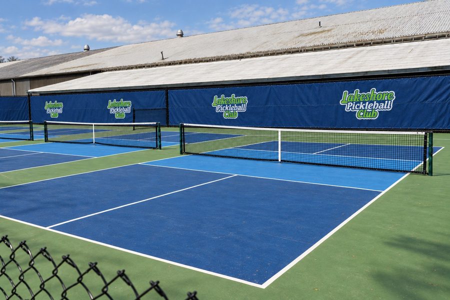 Lakeshore Pickleball Club windscreen branding