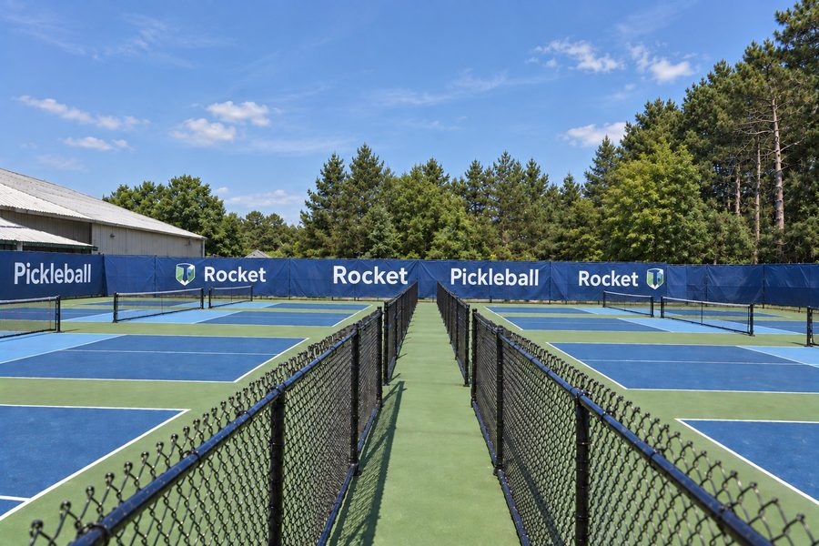 Rocket Pickleball windscreen branding