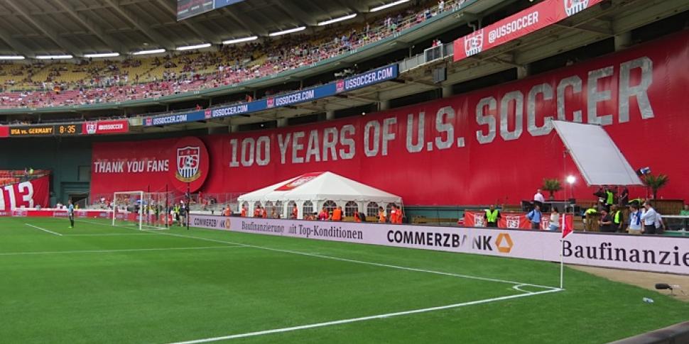 Football stadium fans banner mockup
